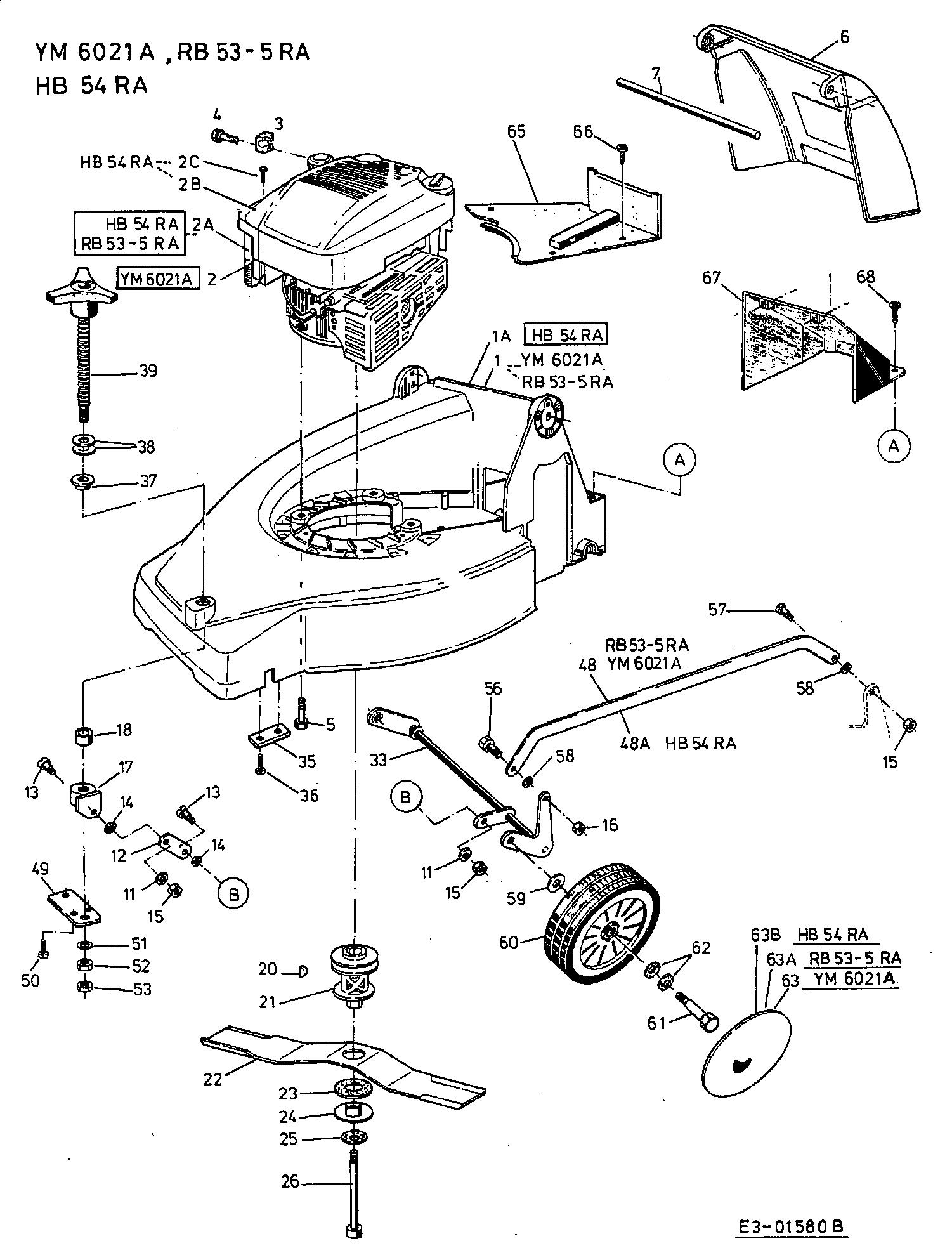 MTD008419 12AQ78B643 (2002) Yardman Petrol mower self propelled