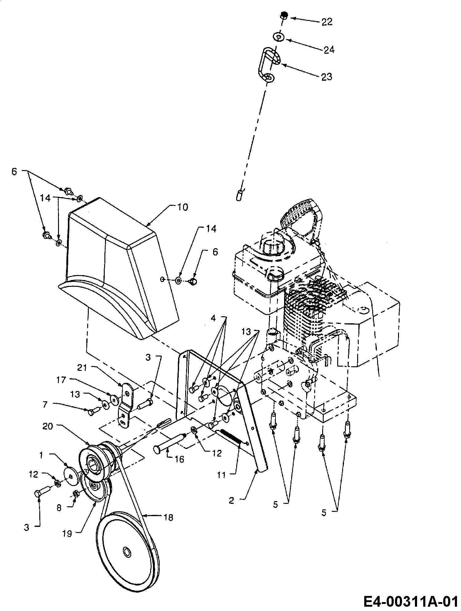 MTD016398 31AE993I643 (2000) Yardman Snow throwers